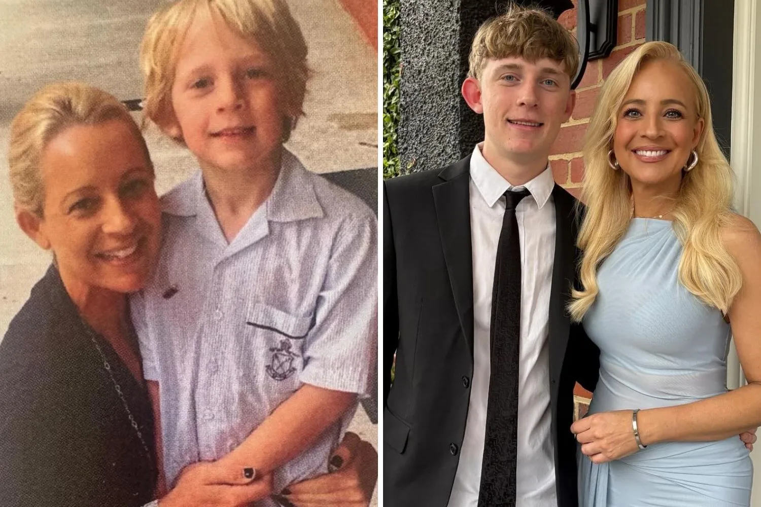 Carrie Bickmore with her son Ollie