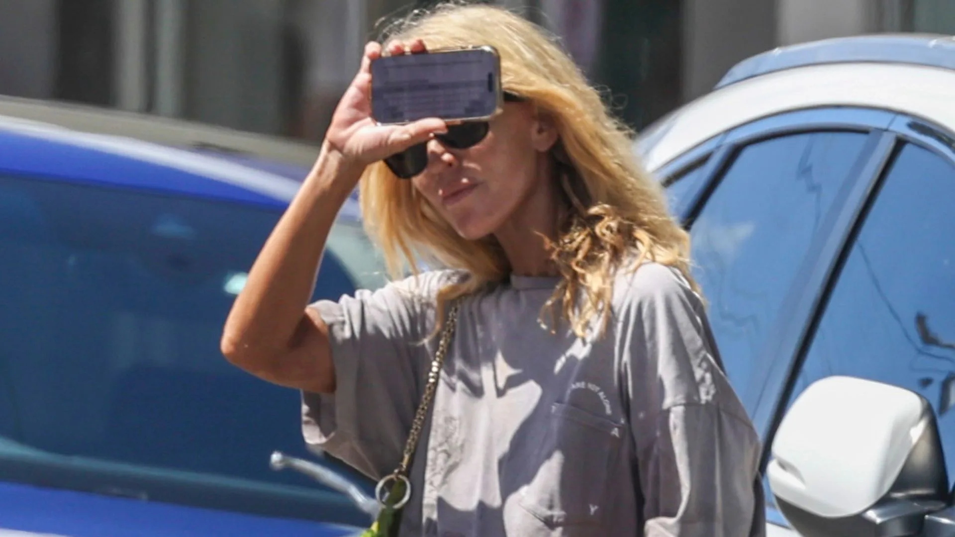 Radio hiatus: Jackie O looked downcast out and about in Sydney at the weekend. (Image: Media Mode)