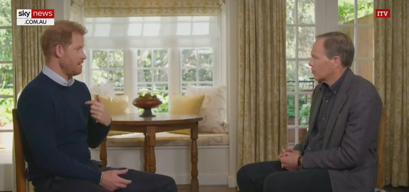 Prince Harry and Tom Bradby