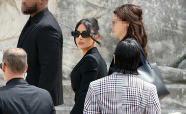 Kim Kardashian arrives at court for the trial into the 2016 robbery.