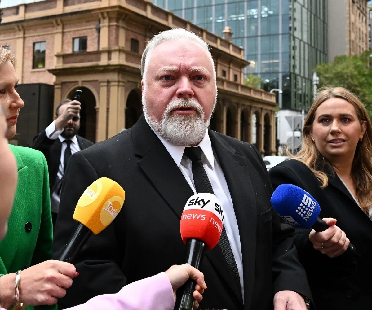 Kyle Sandilands arrives at court