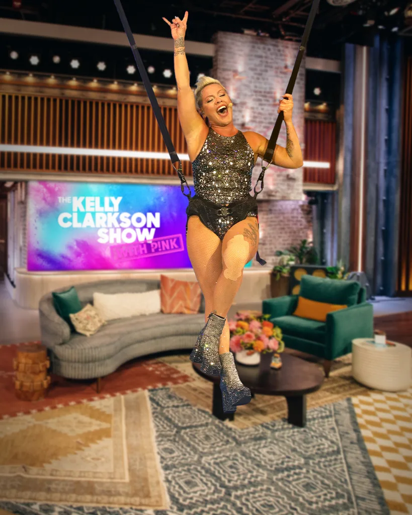 Pink "drops in" to take over The Kelly Clarkson Show