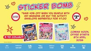 Sticker Bomb Fun! Grab Your Activity Envelope at Coles.
