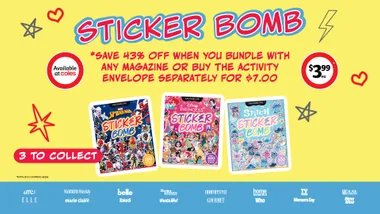 Sticker Bomb Fun! Grab Your Activity Envelope at Coles.
