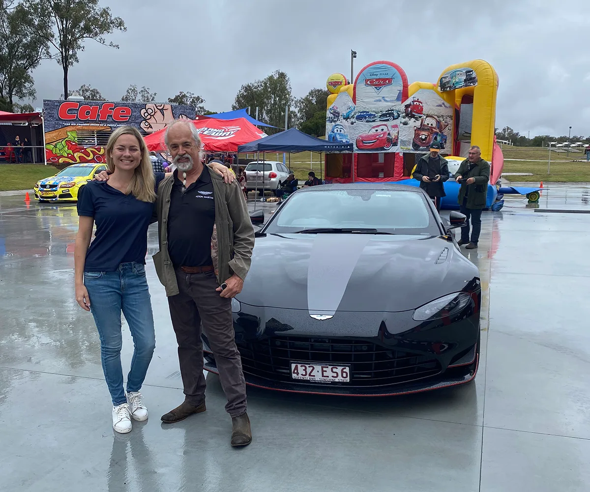 I bought my dad his dream car, an Aston Martin. (Image: Supplied)