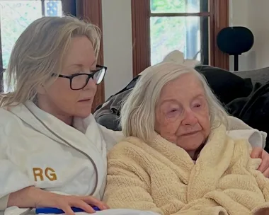Rebecca Gibney and her mum Shirley