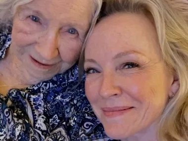 Rebecca Gibney and her mum Shirley