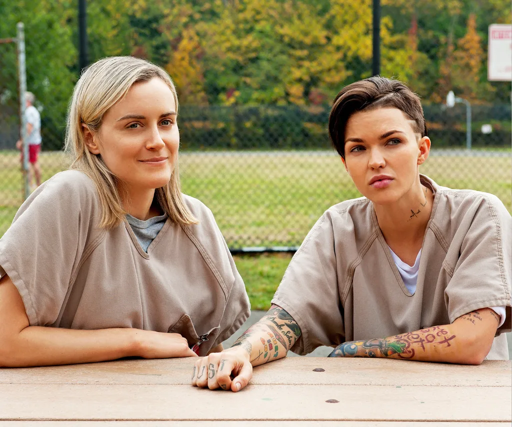 Taylor Schilling and Ruby Rose in Orange is the New Black.