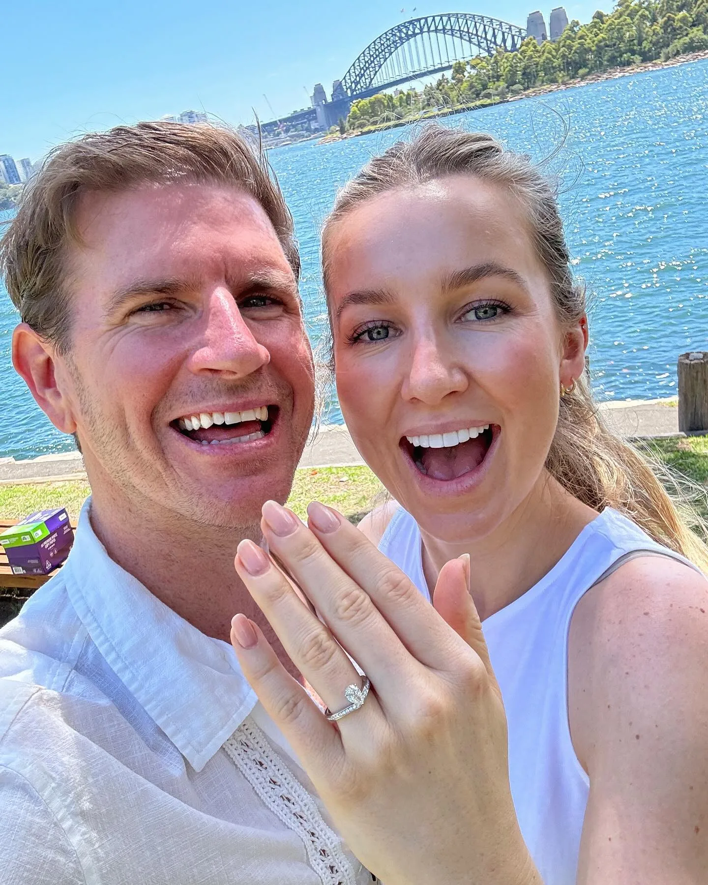 Sam Mac and Rebecca James announce their engagement