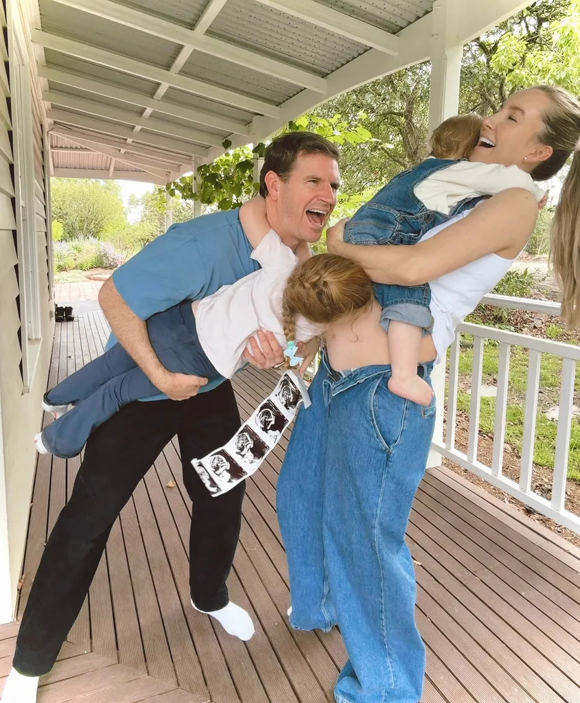 The mac family is expanding, with Sam and fiancee Rebecca James expecting their third child