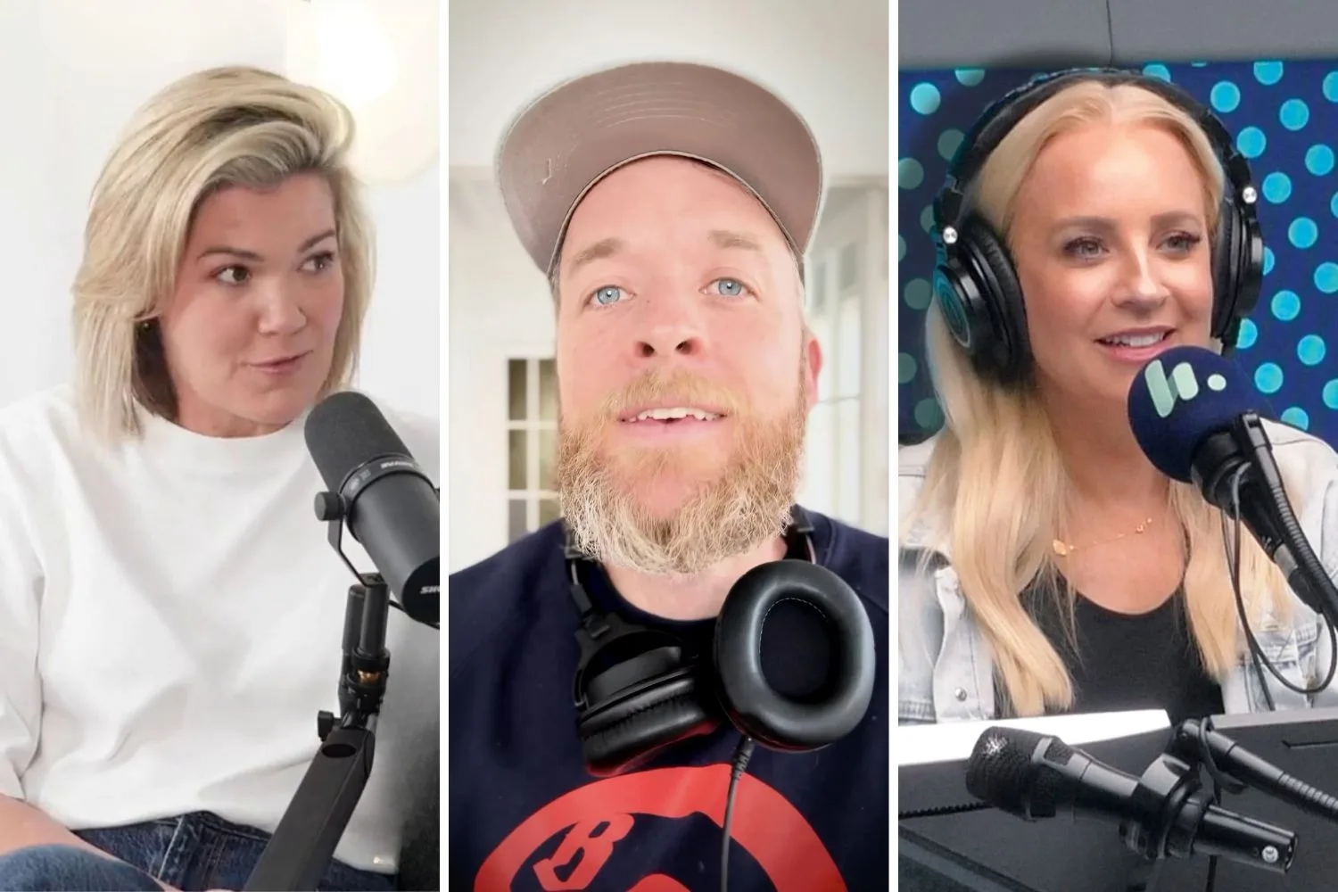 Sarah Harris, Hamish Blake, Carrie Bickmore