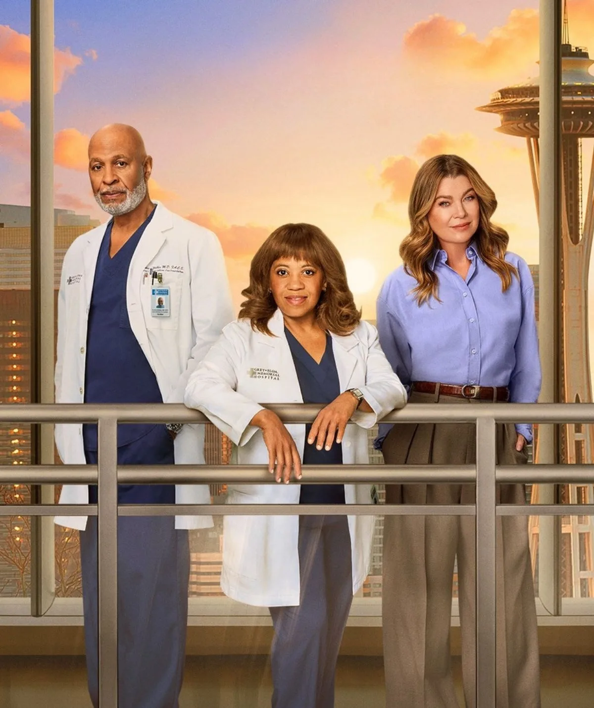 James Pickens Jr, Chandra Wilson and Ellen Pompeo star in Grey's Anatomy