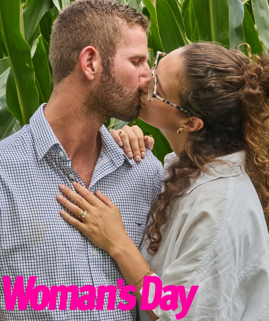 A man and woman kissing