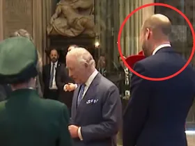 Prince William and Princess Anne with other royals