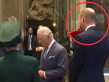 Prince William and Princess Anne with other royals