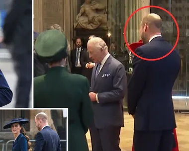 Prince William and Princess Anne with other royals