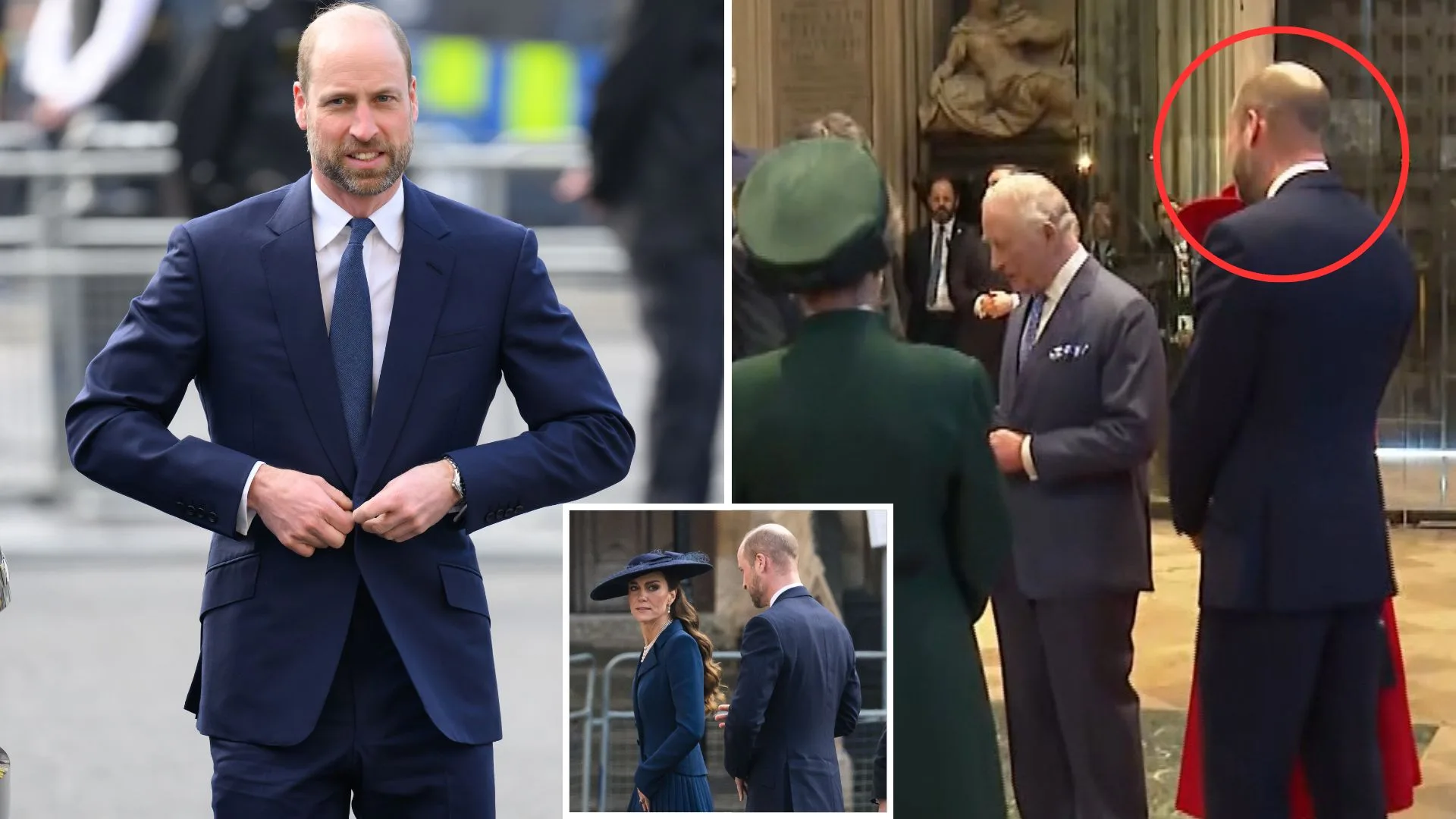 Prince William and Princess Anne with other royals