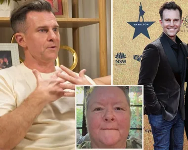 David Campbell, his wife Lisa and Magda Szubanski