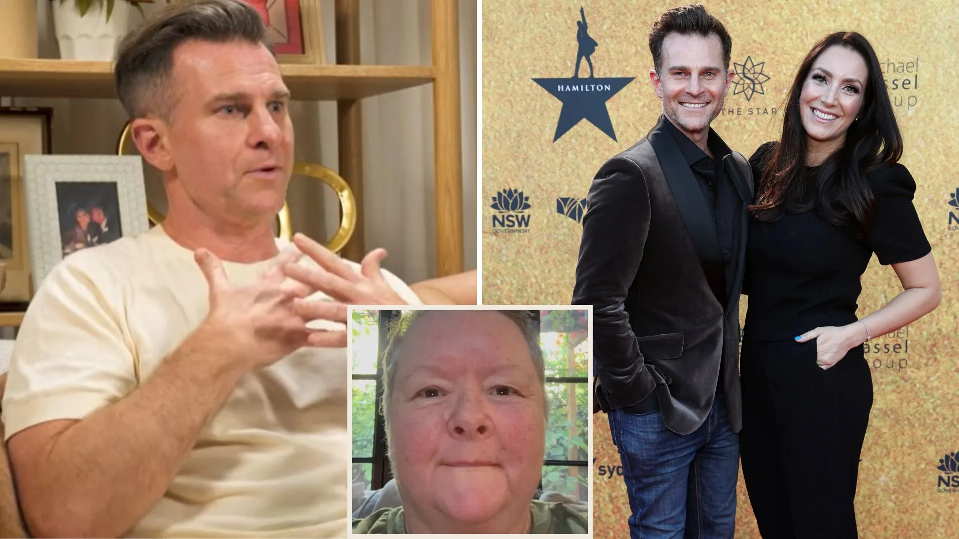 David Campbell, his wife Lisa and Magda Szubanski