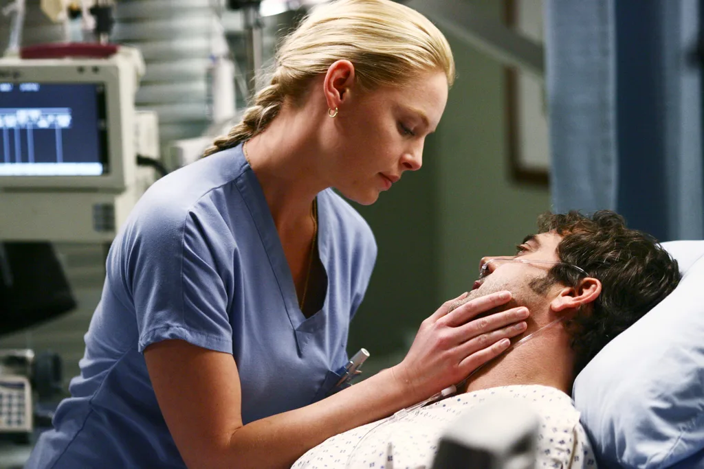 Katherine Heigl and Jeffrey Dean Morgan in Grey's Anatomy