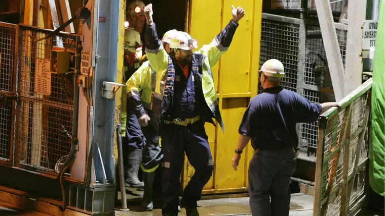 Survivors of the Beaconsfield mine disaster, Todd Russell and Brant Webb.