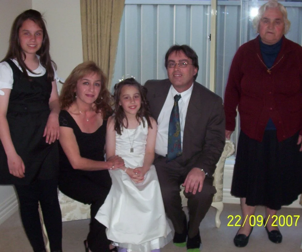 A group shot of a family