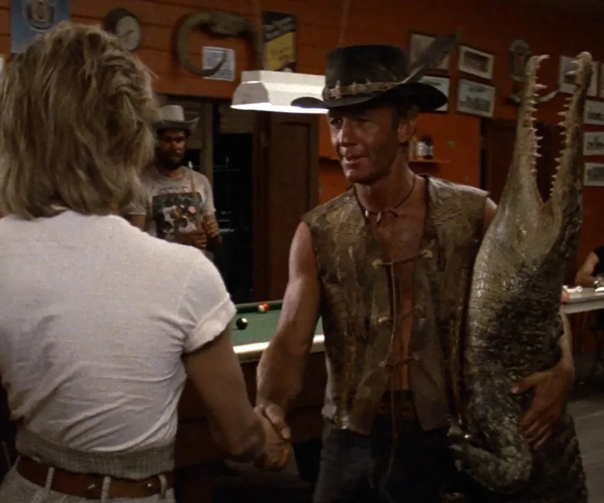Still from the film Crocodile Dundee