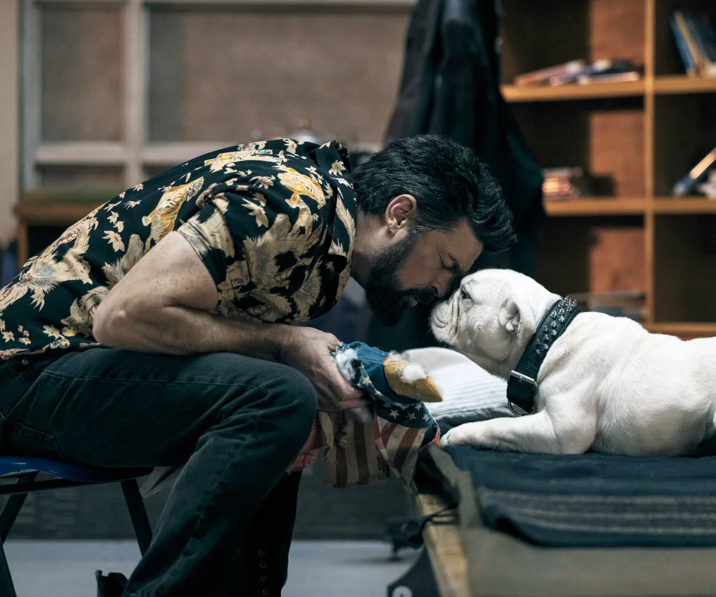Billy Butcher and dog, Terror in a scene from The Boys.