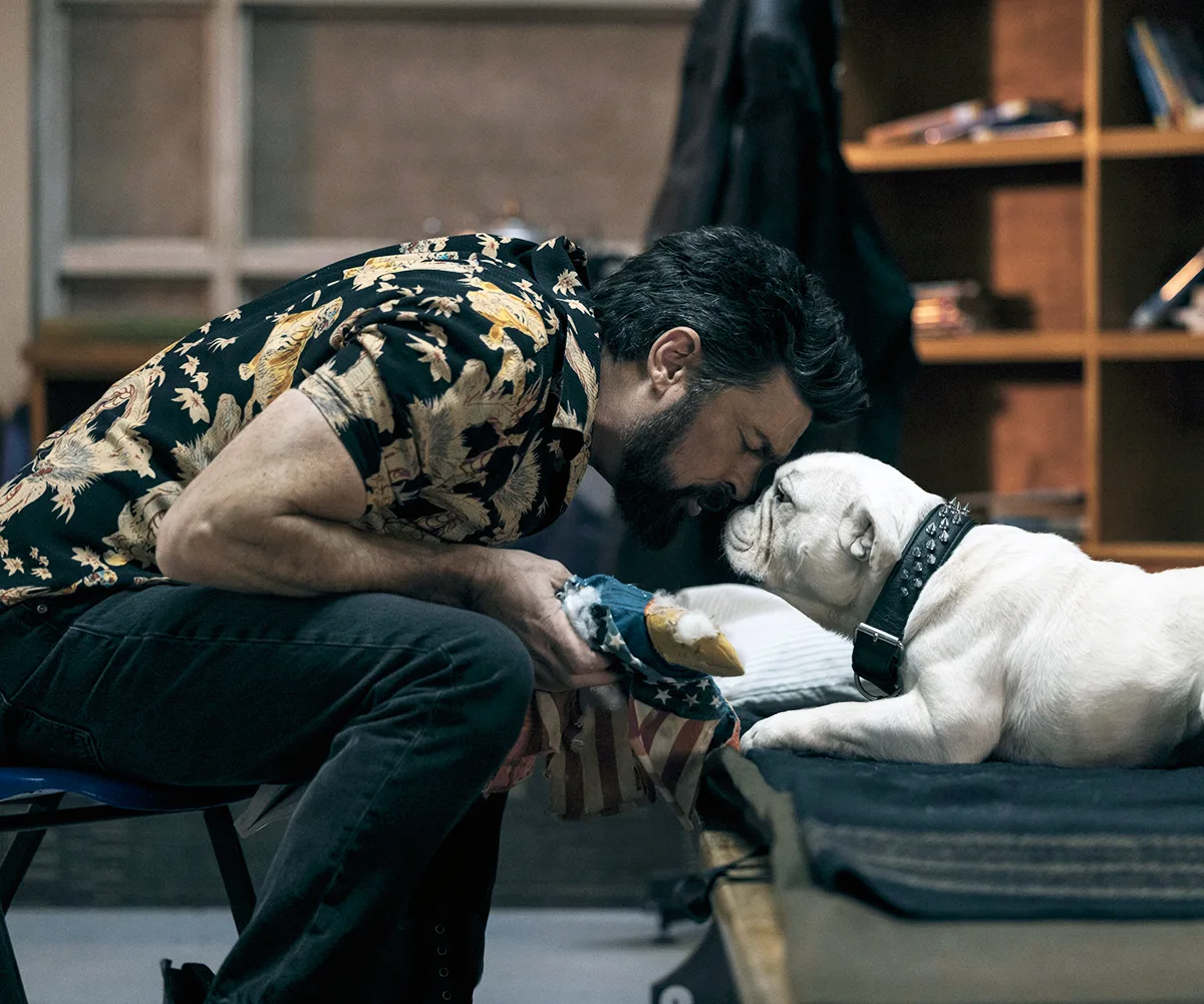 Billy Butcher and dog, Terror in a scene from The Boys.