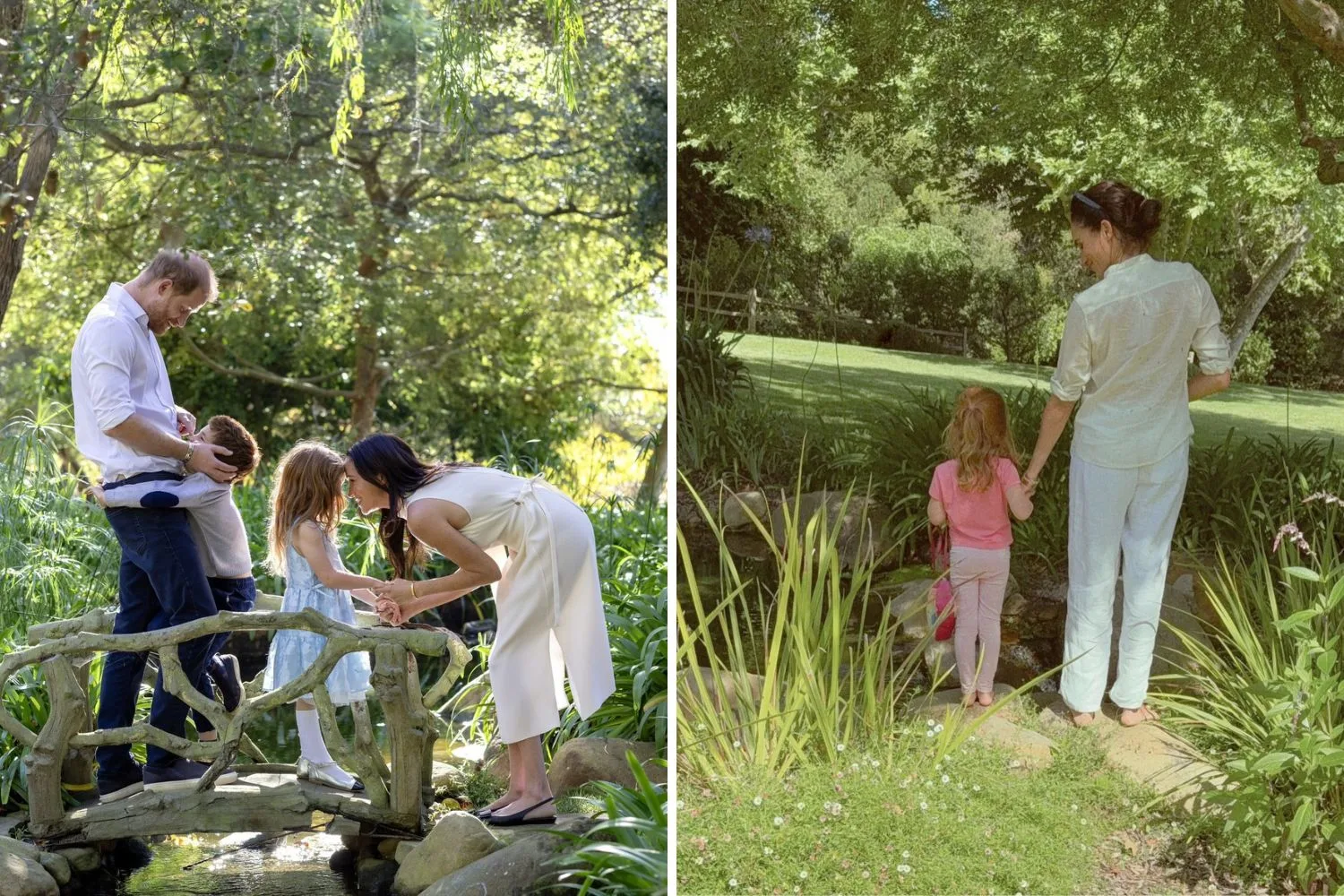 Prince Harry and Meghan with Archie and Lilibet
