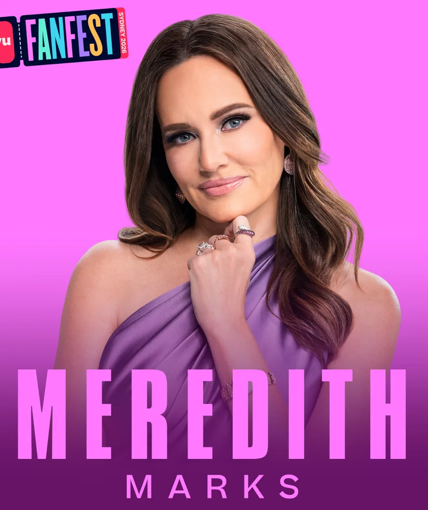 Meredith Marks in a press shot for Hayu FanFest.