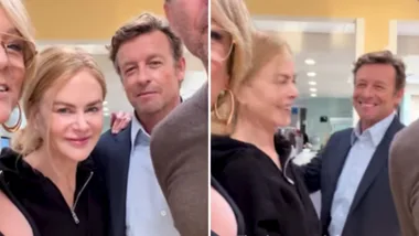 Nicole Kidman and Simon Baker can’t hide their chemistry in behind-the-scenes Scarpetta clip