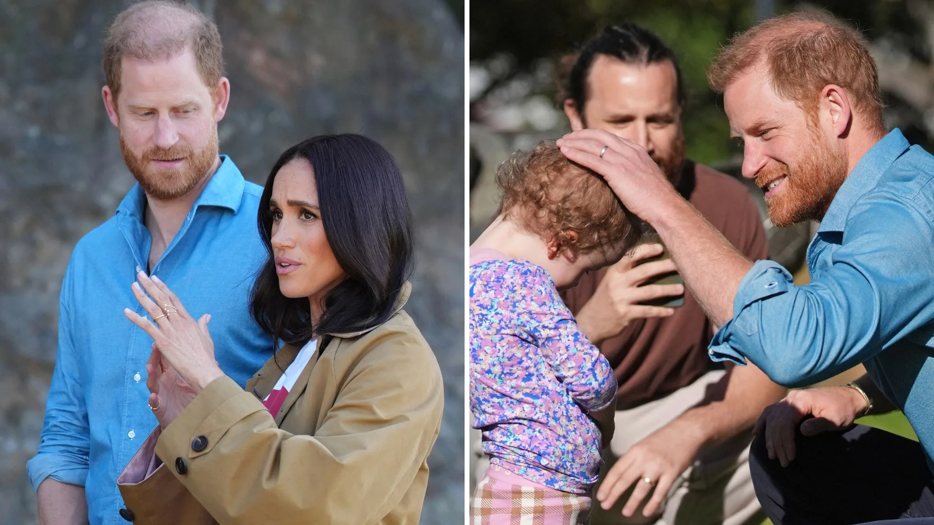 Prince Harry, Meghan Markle and a child