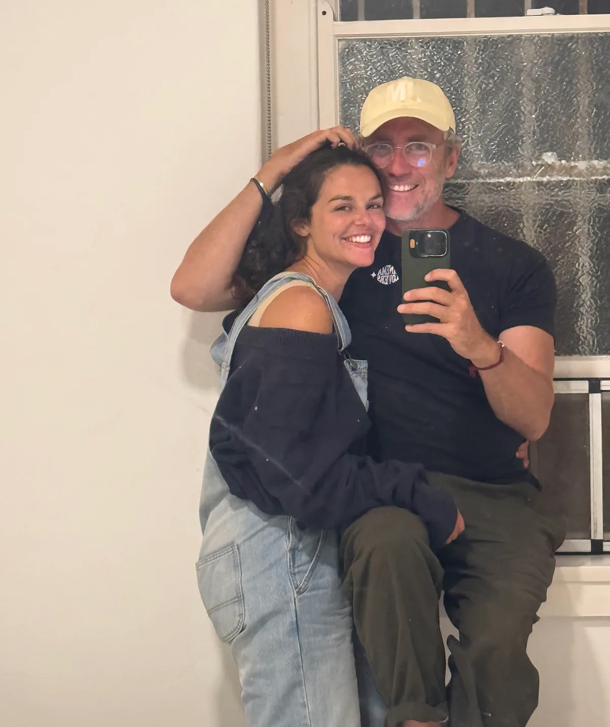  James and I on the first night in our apartment together. (Image: Supplied)