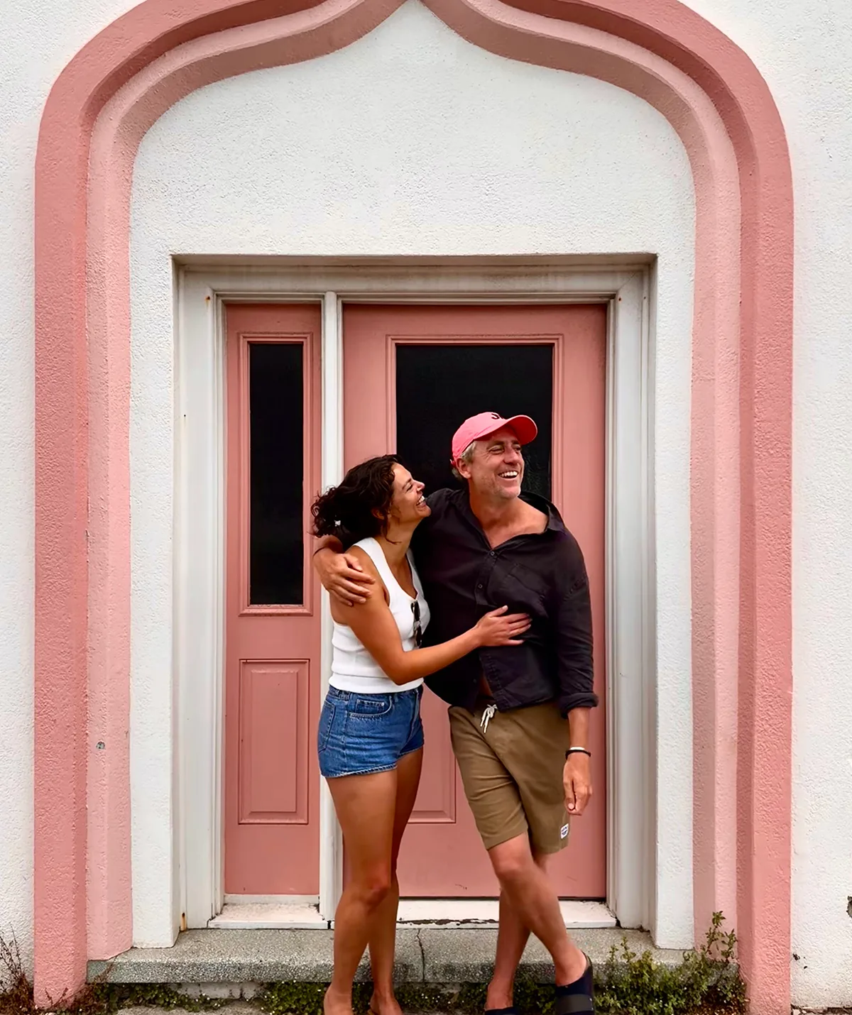  James and I outside our apartment in Bondi. (Image: Supplied)