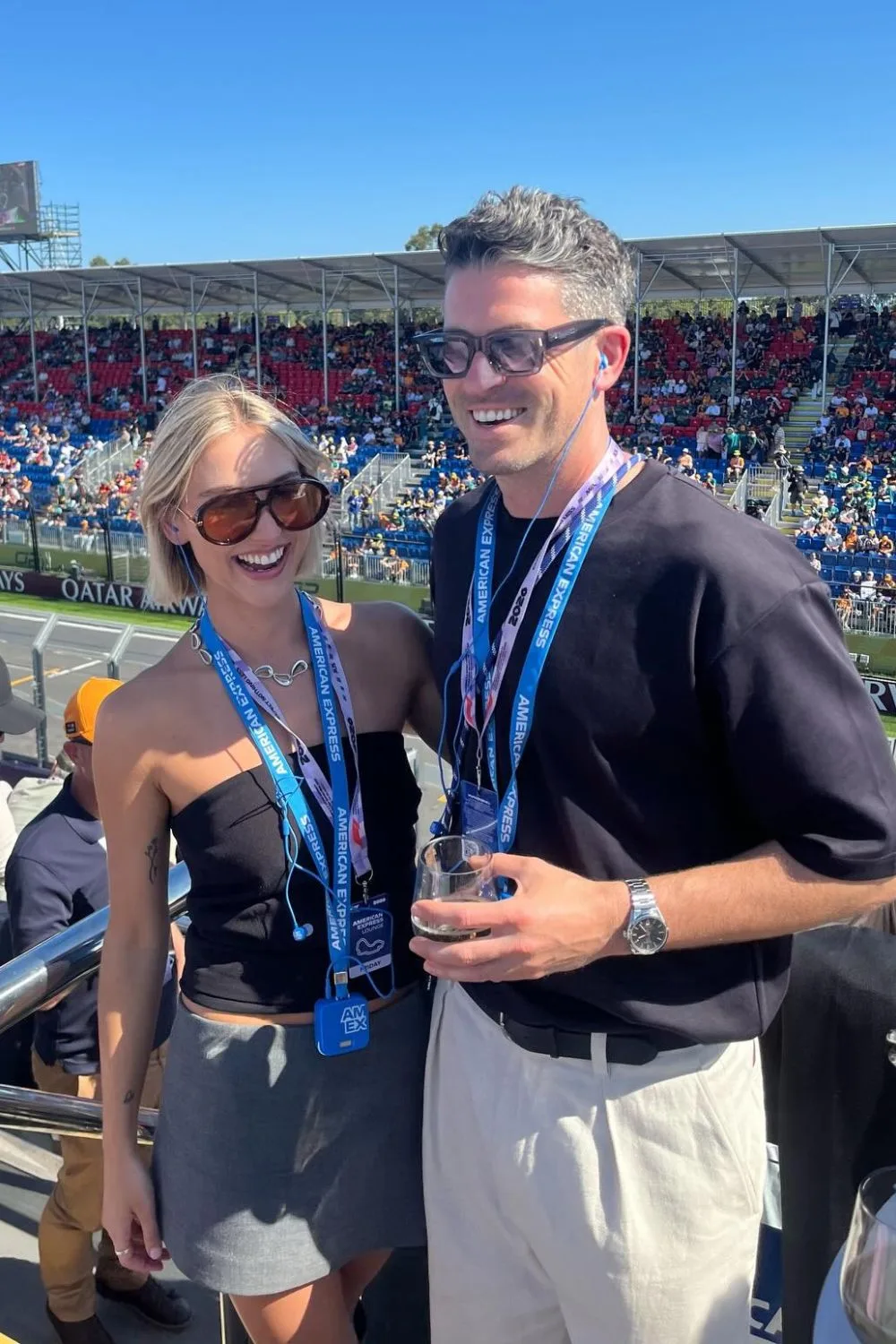 Scott Tweedie and girlfriend Isabella at Australian Grand Prix