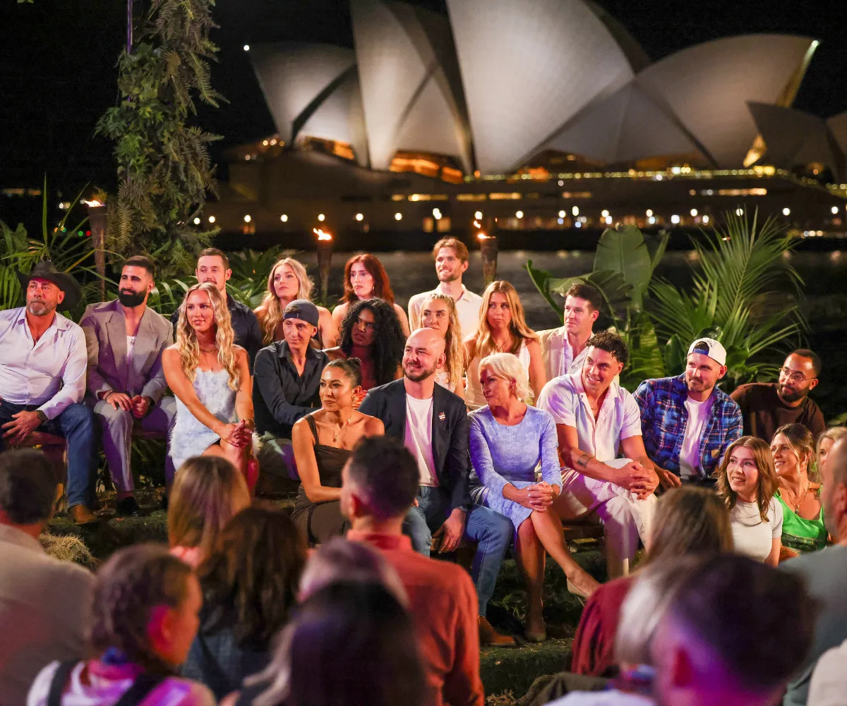 The Australian Survivor: Redemption cast at the reunion filmed on Sydney harbour.