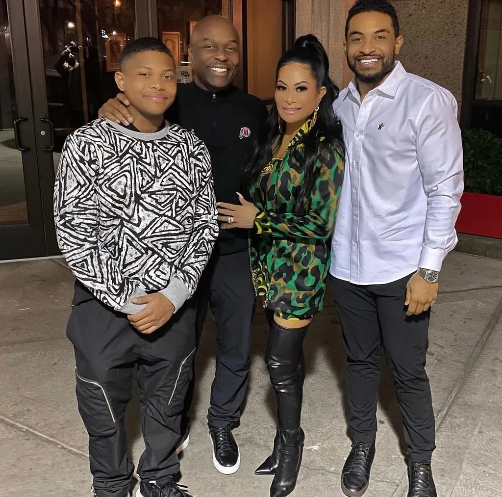 Jen Shah with husband Sharrieff and their sons