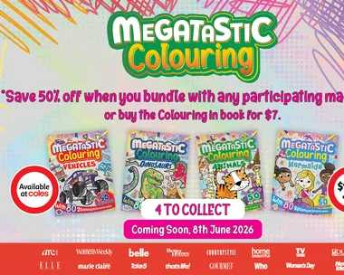 Get Creative with Megatastic Colouring Books at Coles!