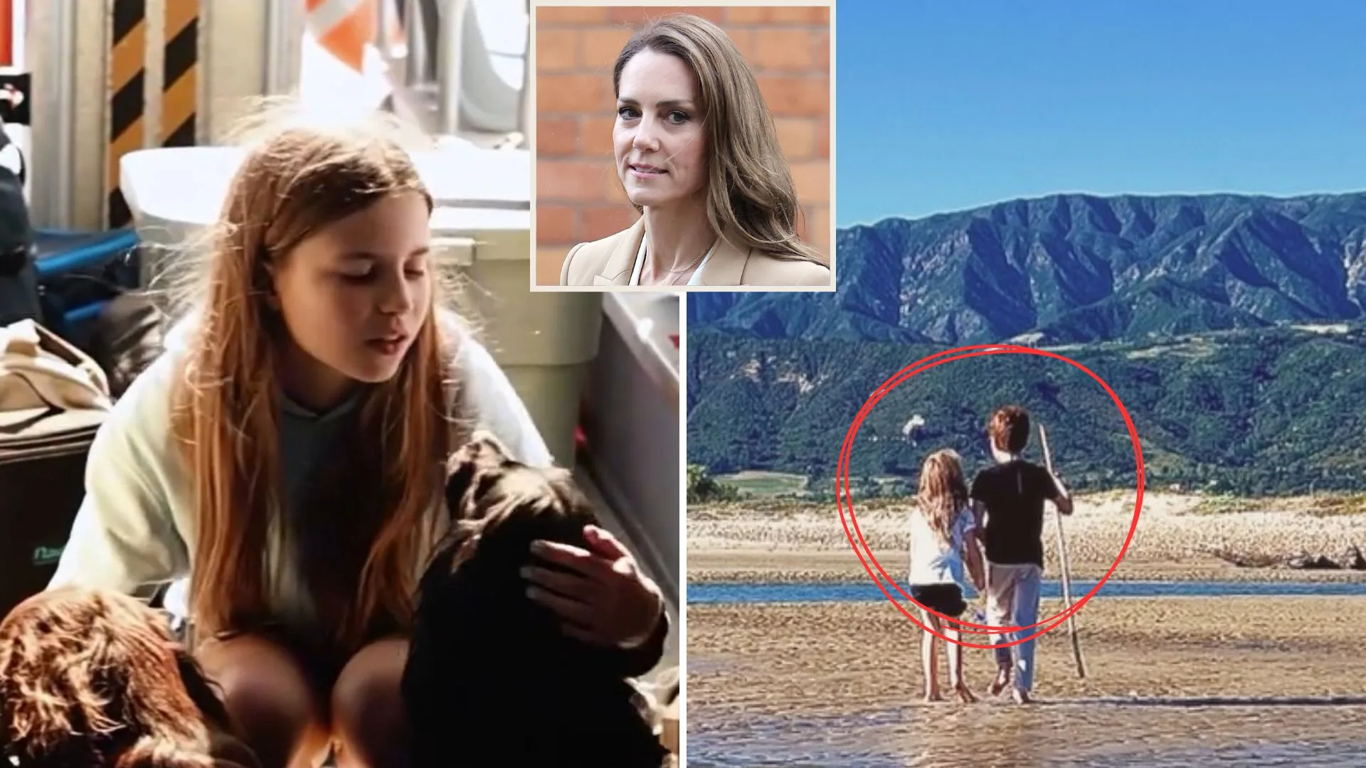 Princess Charlotte, Kate, Princess of Wales, and Prince Archie and Prnicess Lilibbet