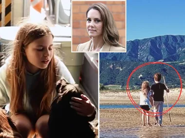 Princess Charlotte, Kate, Princess of Wales, and Prince Archie and Prnicess Lilibbet