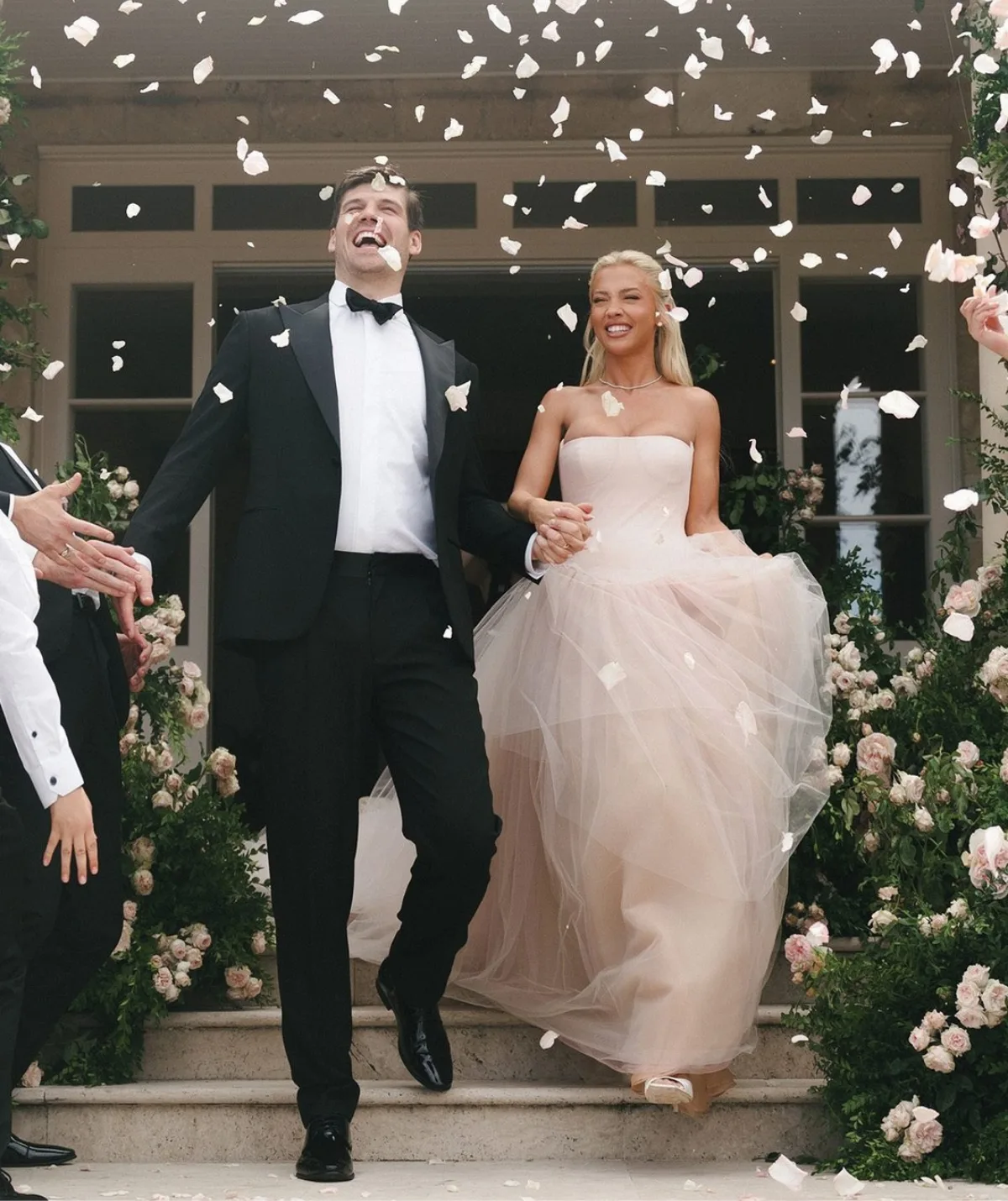 Matt Zukowski and Tammy Hembrow on their wedding day.
