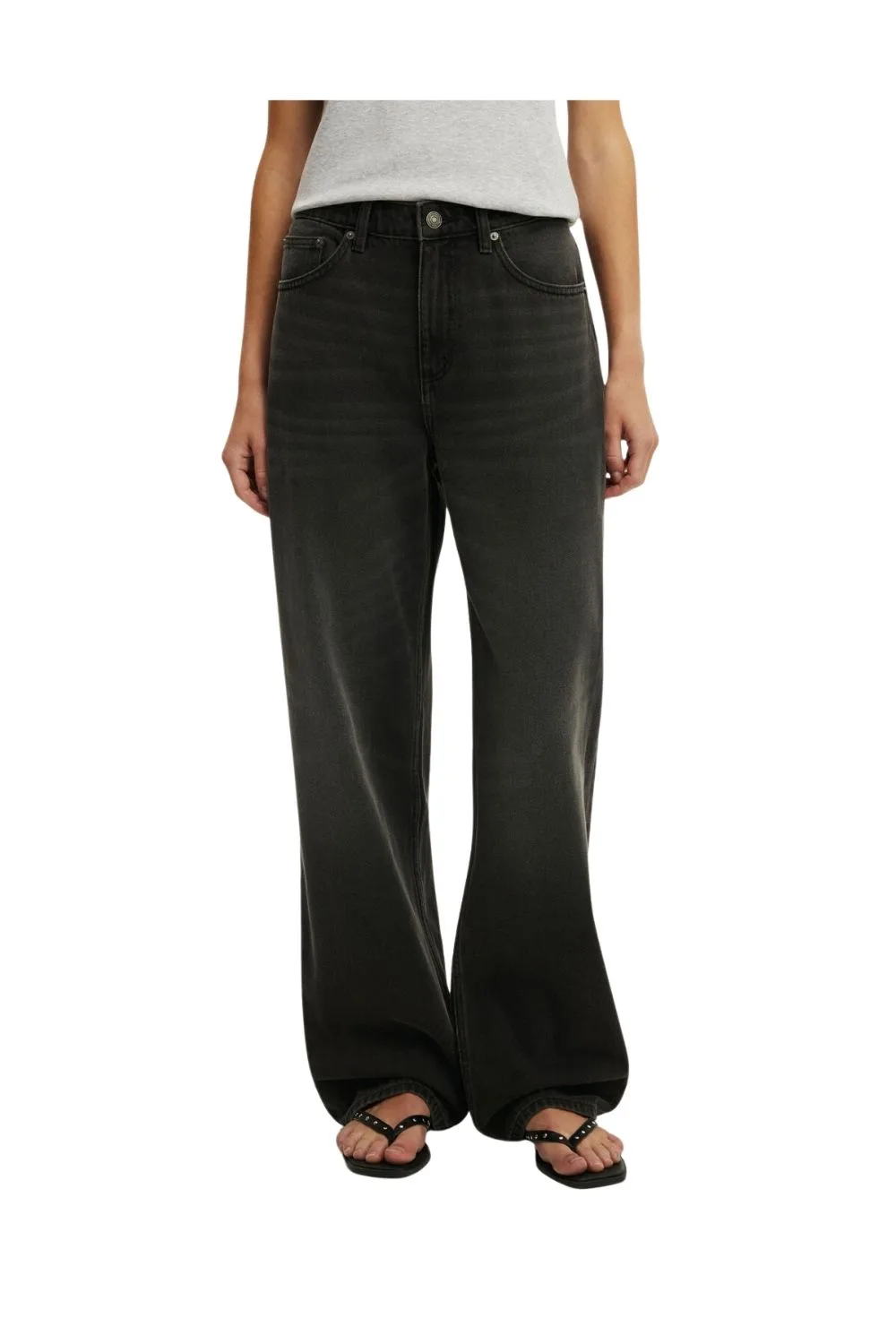 Cotton On 91 Straight Jean, shown here in Onyx Black