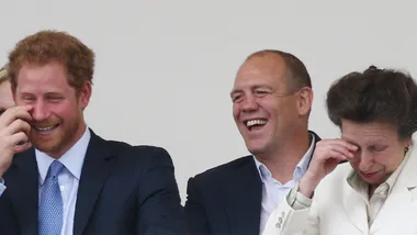 Prince Harry and Mike Tindall share a laugh in 2016