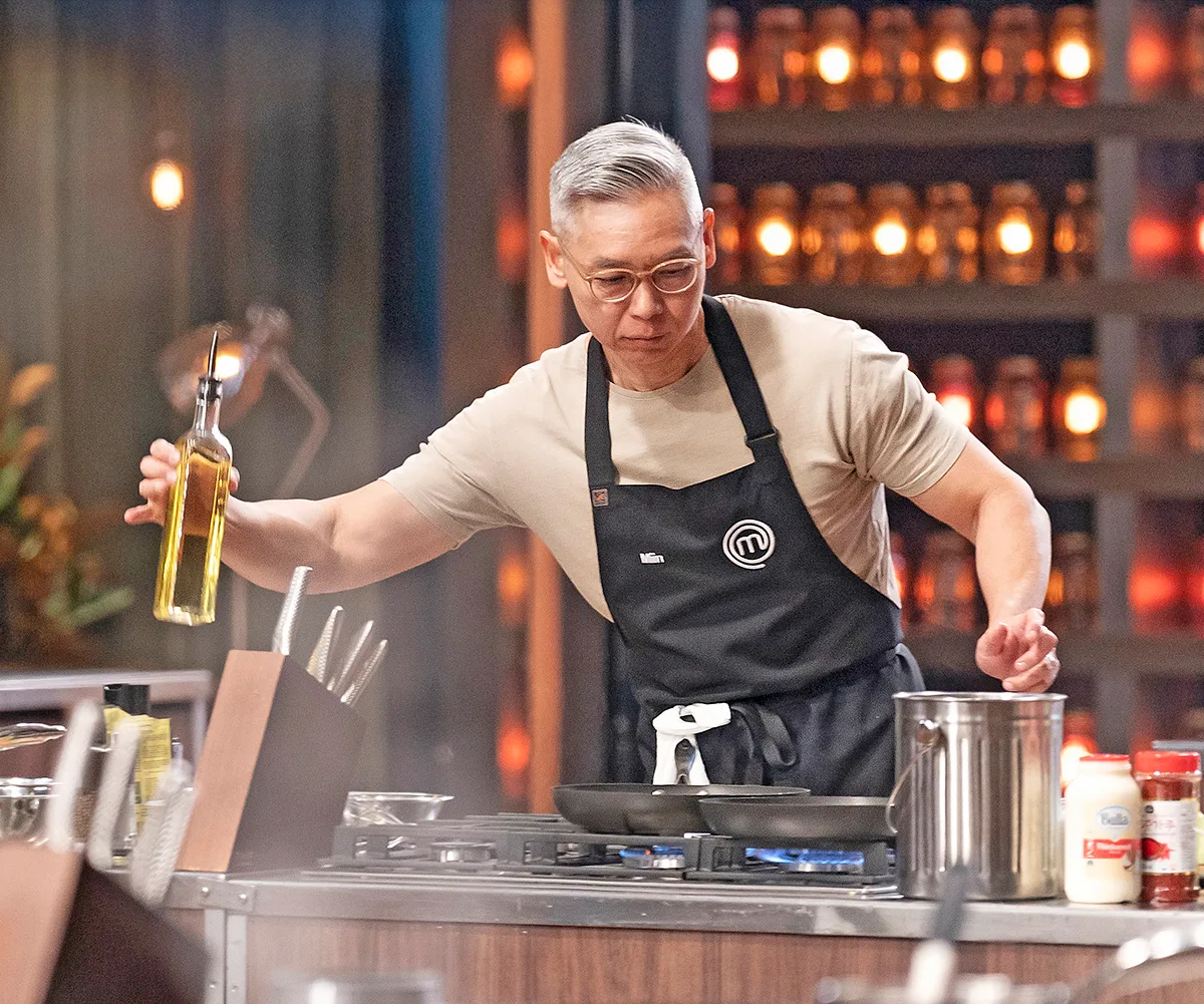 Miin Wei Looi cooking in the MasterChef Australia kitchen.