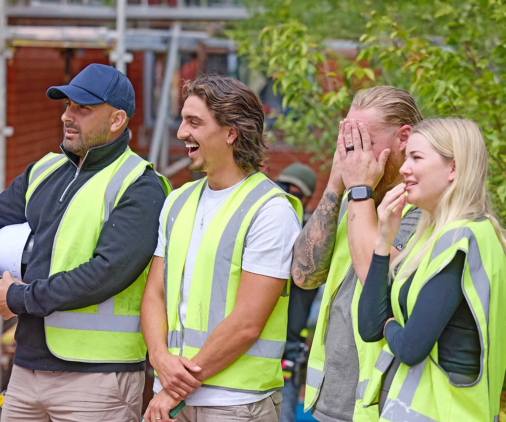 House 2's Franky, Isaac, Mitch and Shaz as they receive the news about the prize fund increasing.