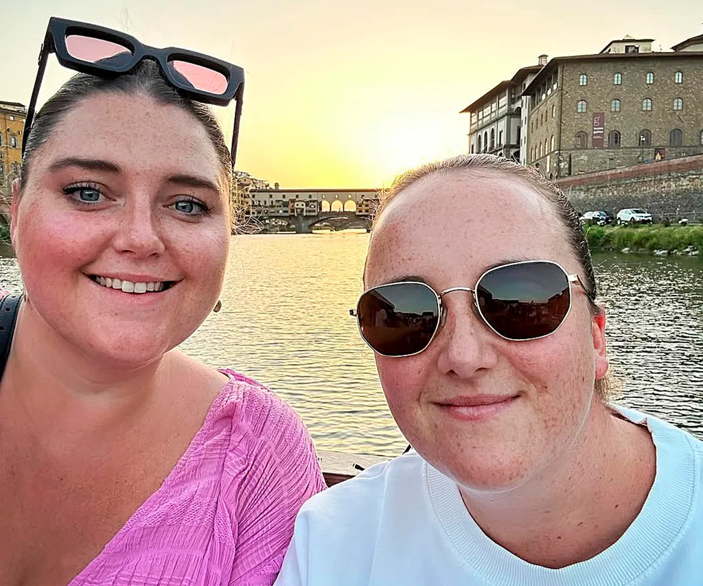 MasterChef Australia's Dot McHugh with her partner Katie in Florence.