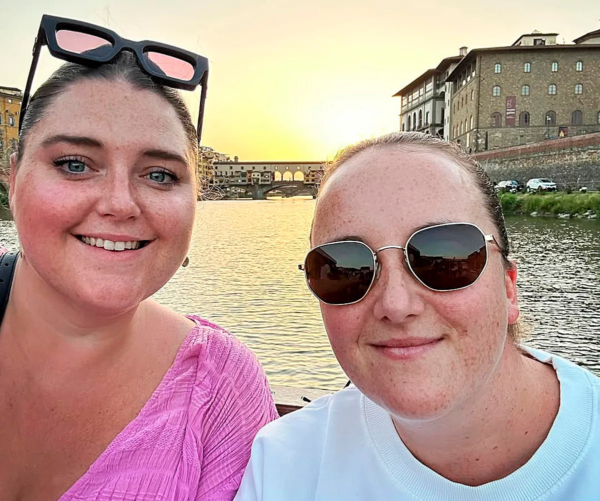 MasterChef Australia's Dot McHugh with her partner Katie in Florence.