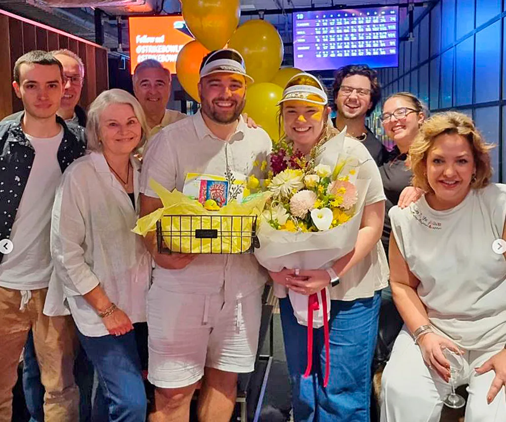 Lydia Kamperos from MasterChef Australia pictured with her family.