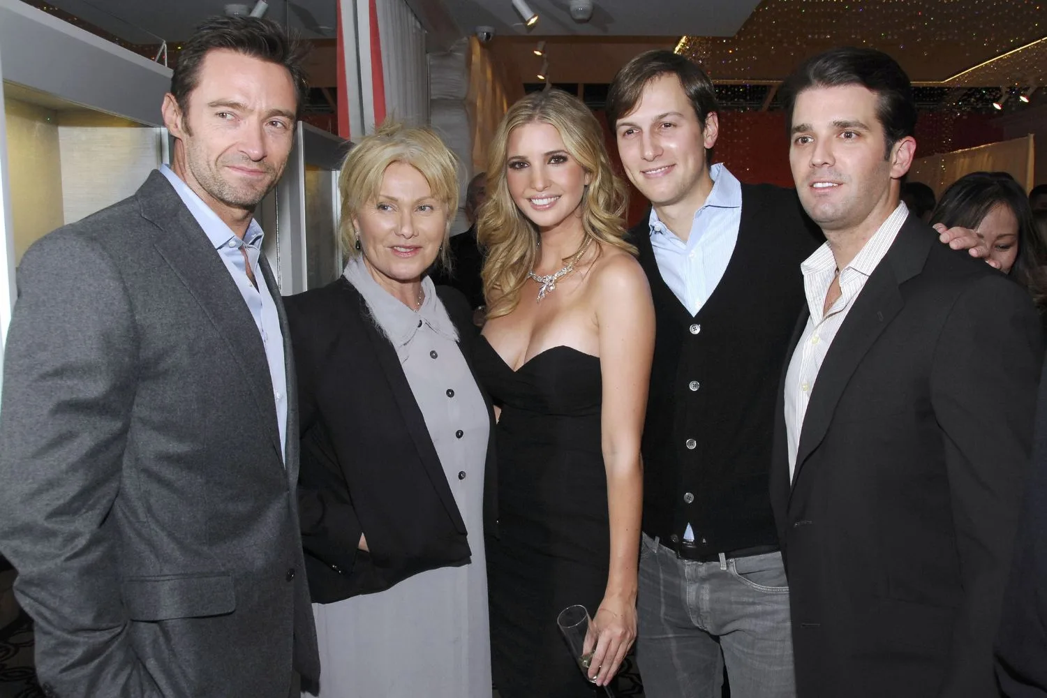 Hugh Jackman, Deborra-Lee Furness, Ivanka Trump, Jared Kushner and Donald Trump Jr